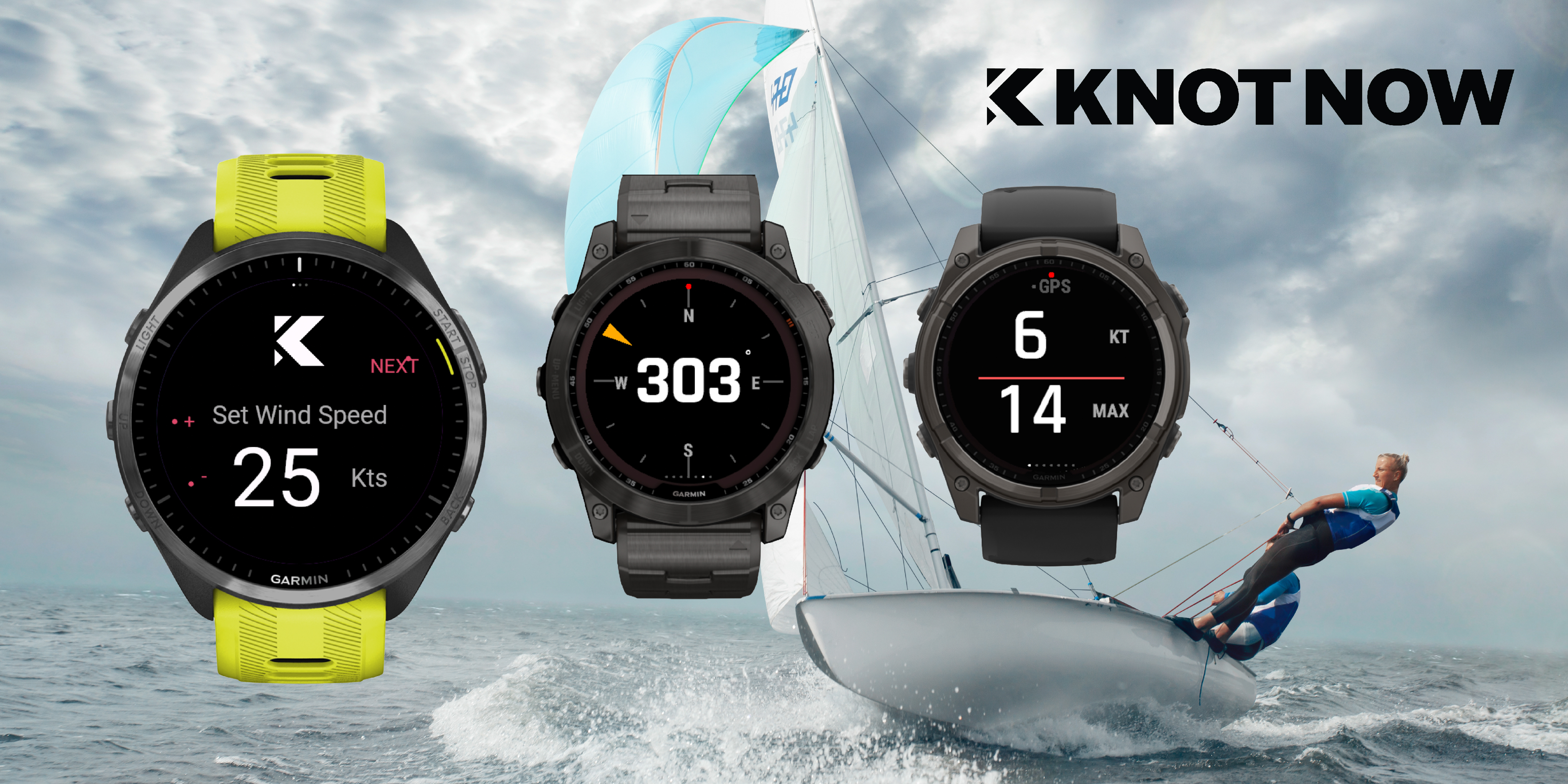 KnotNow Garmin watch feature preview.
