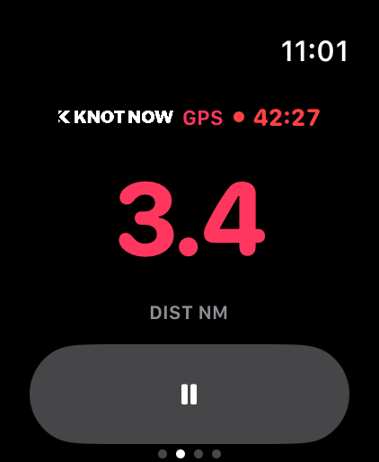 KnotNow Apple Watch distance screen
