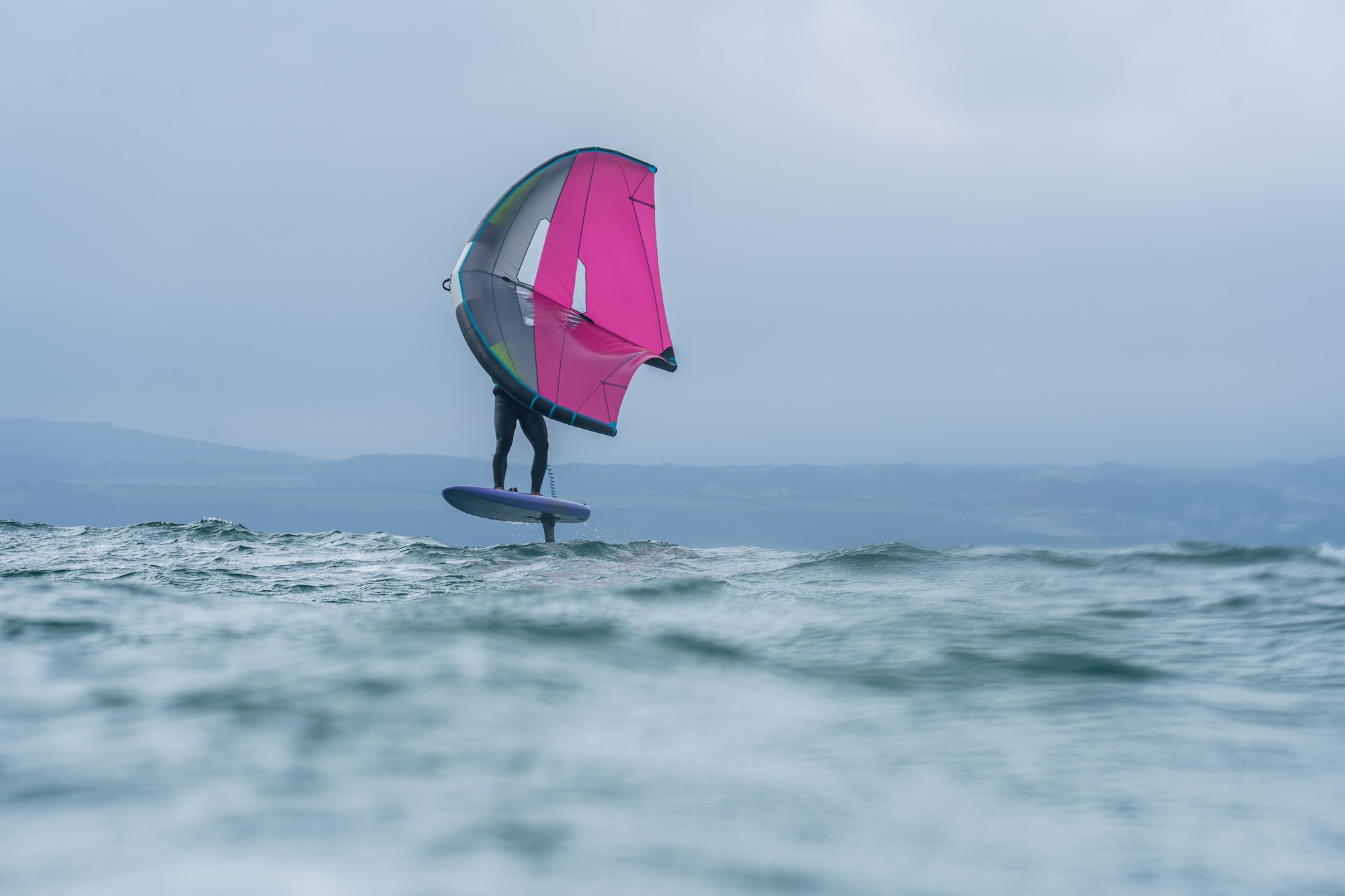 Wing foiler on the water — progression and session debrief.
